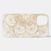Trendy Gold Floral Mandala Marble Design Case-Mate iPhone Case (Achterkant (horizontaal))
