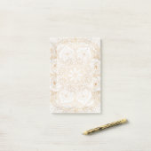 Trendy Gold Floral Mandala Marble Design Post-it® Notes (Op bureau)