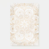 Trendy Gold Floral Mandala Marble Design Post-it® Notes (Voorkant)