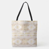 Trendy Gold Geometric Tribal Aztec Pattern Draagtas (Voorkant)