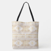 Trendy Gold Geometric Tribal Aztec Pattern Draagtas (Achterkant)