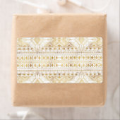 Trendy Gold Geometric Tribal Aztec Pattern Etiket (Insitu)