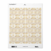 Trendy Gold Geometric Tribal Aztec Pattern Etiket (Full Sheet)
