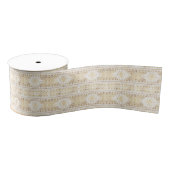 Trendy Gold Geometric Tribal Aztec Pattern Grosgrain Lint (Spoel)