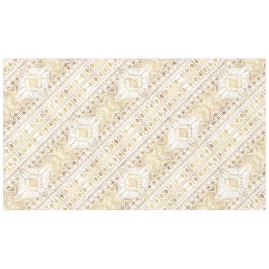 Trendy Gold Geometric Tribal Aztec Pattern Tafelkleed (Voorkant (Horizontaal))