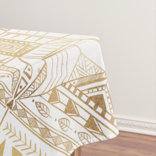 Trendy Gold Geometric Tribal Aztec Pattern Tafelkleed (Voorbeeld)