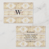Trendy Gold Geometric Tribal Aztec Pattern Visitekaartje (Voorkant / Achterkant)