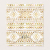 Trendy Gold Geometric Tribal Aztec Pattern Visitekaartjes (Buitenkant ongevouwen)