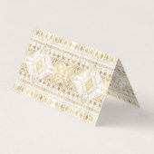 Trendy Gold Geometric Tribal Aztec Pattern Visitekaartjes (Achterkant)
