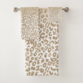 Trendy Gold Glitter en afdrukverloop op luipaard Bad Handdoek (Insitu)