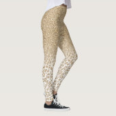 Trendy Gold Glitter en afdrukverloop op luipaard Leggings (Rechts)