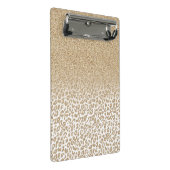Trendy Gold Glitter en afdrukverloop op luipaard Mini Klembord (Schuin)