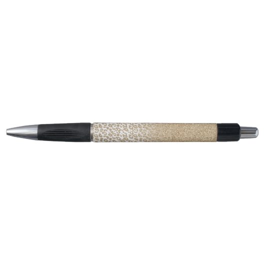 Trendy Gold Glitter en afdrukverloop op luipaard Pen (Voorkant)