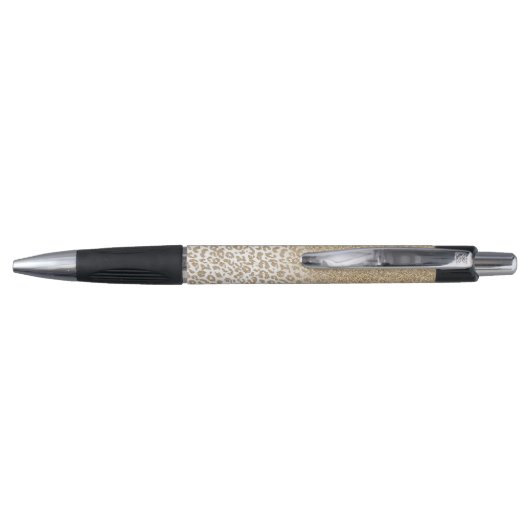 Trendy Gold Glitter en afdrukverloop op luipaard Pen (Achterkant)