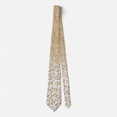 Trendy Gold Glitter en afdrukverloop op luipaard Stropdas (Voorkant)