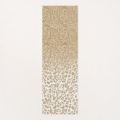 Trendy Gold Glitter en afdrukverloop op luipaard Yogamat (Voorkant)