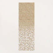 Trendy Gold Glitter en afdrukverloop op luipaard Yogamat (Achterkant)