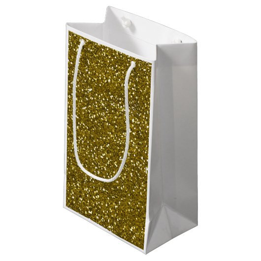 Trendy Gold Glitter Klein Cadeauzakje (Voorkant Gekanteld)