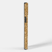Trendy Gold Glitter Monogram Initiaal Name Case-Mate iPhone Case (Achterkant / Rechts)