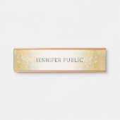 Trendy Gold Glitter Simple Modern Elegant Sjabloon Deurbordje (Voorkant)