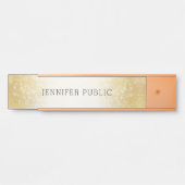 Trendy Gold Glitter Simple Modern Elegant Sjabloon Deurbordje (Voorkant)