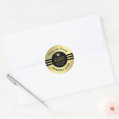  trendy gold honey jar bee apiary ronde sticker (Envelop)