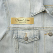 Trendy Gold look Custom Typography Sjabloon Naamplaatje (In situ)