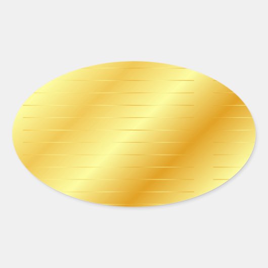 Trendy Gold look elegant moderne, lege Sjabloon Ovale Sticker (Voorkant)