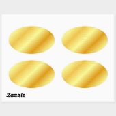 Trendy Gold look elegant moderne, lege Sjabloon Ovale Sticker (Vel)