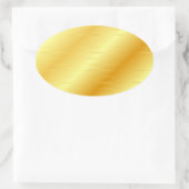 Trendy Gold look elegant moderne, lege Sjabloon Ovale Sticker (Tas)