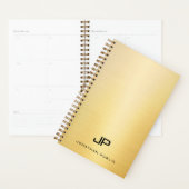Trendy Gold Modern Monogramme Nom Modèle texte (Devant avec enveloppe)