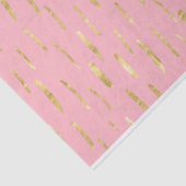 Trendy Gold Paint Strokes Roze Tissuepapier (Detail)