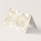 Trendy Gold-Rozen en gemarigold Flowers — Wit ontw Visitekaartjes (Achterkant)