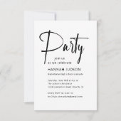 Trendy Gold Script Foto White Graduation Party Kaart (Achterkant)