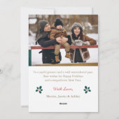 Trendy Gold Script kerstgroet 2 Foto Feestdagenkaart (Achterkant)