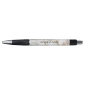 Trendy Gold & White Marble Modern Promotion Pen (Voorkant)