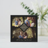 Trendy Golden Effect Lace Sophisticated Wedding Save The Date (Staand voorkant)