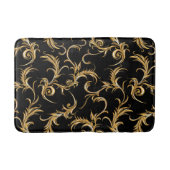 Trendy Golden Pattern Black Retro Badmat (Voorkant)