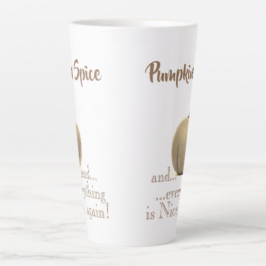 Trendy Golden Pumpkin Spice Latte Mok (Voorkant)