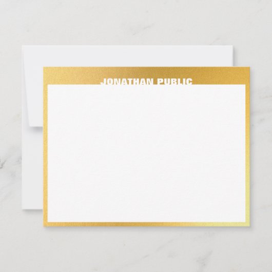 Trendy Goud Wit Sjabloon Elegant Modern Design (Voorkant)