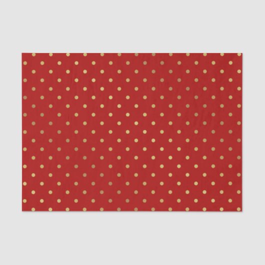 Trendy gouden en rode stippen tissuepapier (Voorkant)