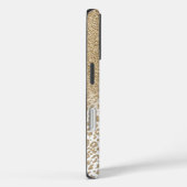 Trendy Gouden Glitter en Leopard Case-Mate iPhone Case (Achterkant / Rechts)