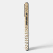 Trendy Gouden Glitter en Leopard Case-Mate iPhone Case (Achterkant / Links)