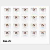 Trendy Gouden Glitter Foto 2024 Afstuderen Square  Vierkante Sticker (Vel)