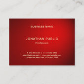 Trendy gouden tekst rood damast modern chique Sjab Visitekaartje (Achterkant)