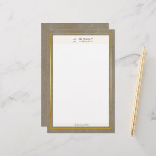 Trendy gouden textuur Logo Briefpapier