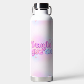 Trendy Goz On Y2K Pastel Bubbel Letter Waterfles