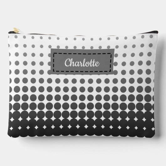 Trendy Gradient Polka Dots Aangepaste naam Etui (Voorkant)