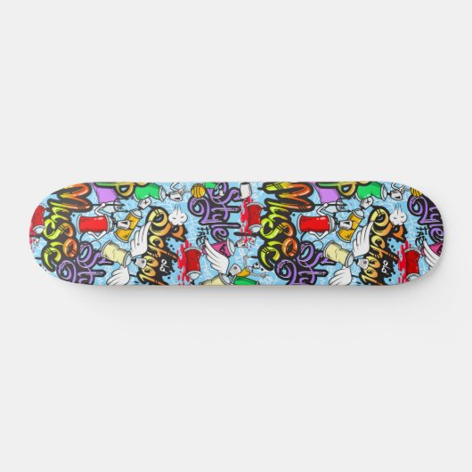 Trendy Graffiti Art Pattern Skateboard (Horizontaal)