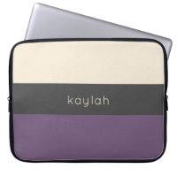 Trendy Grape Color Block Pattern met naam